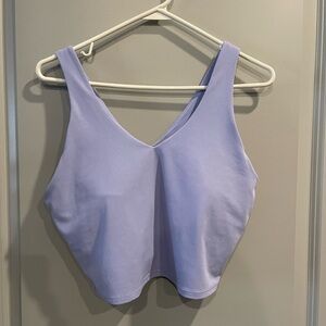 Lavender Ribbed Athletic Tank Top